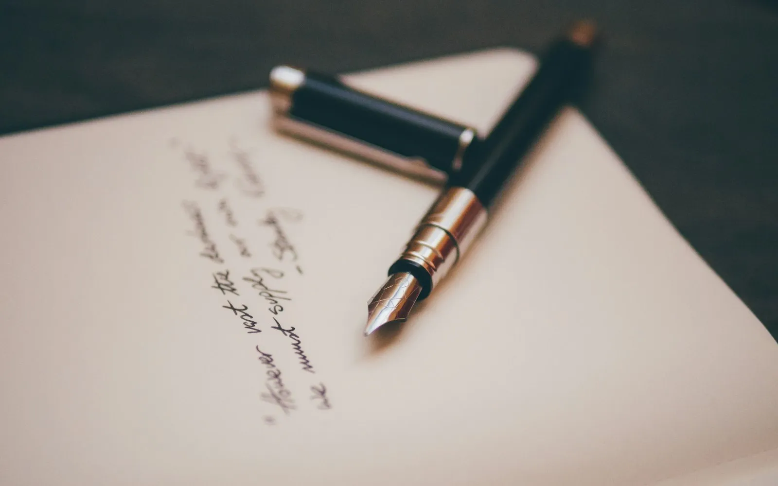Black and silver fountain pen